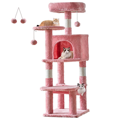 JHK 44in Cat Tree Tower for Multiple Cats with Sisal Scratching Posts