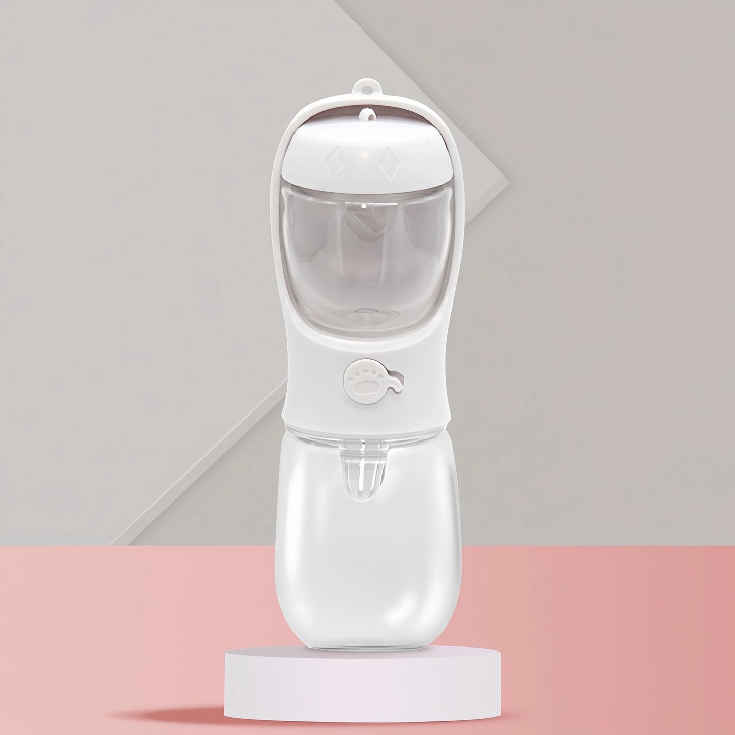 Portable Pet Water Bottle with Food Storage & Travel Bowl