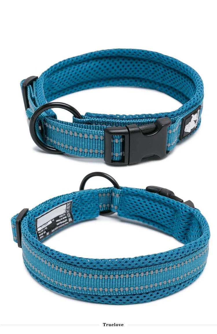 Padded Tactical Dog Collar – Adjustable Nylon Walking Collar for All Sizes