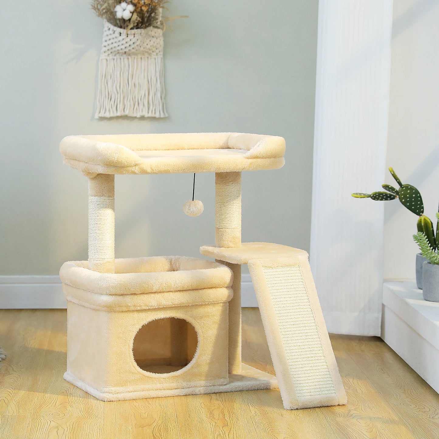 Small Cat Tree with Condo, Perch & Scratching Post