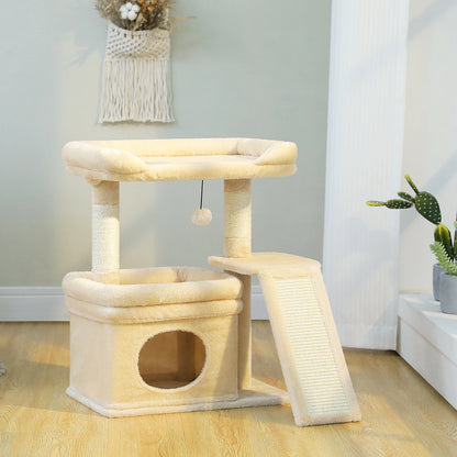 Small Cat Tree with Condo, Perch & Scratching Post