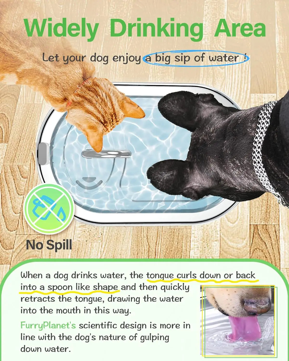 3.5L Stainless Steel Automatic Cat Water Fountain with Clear Window