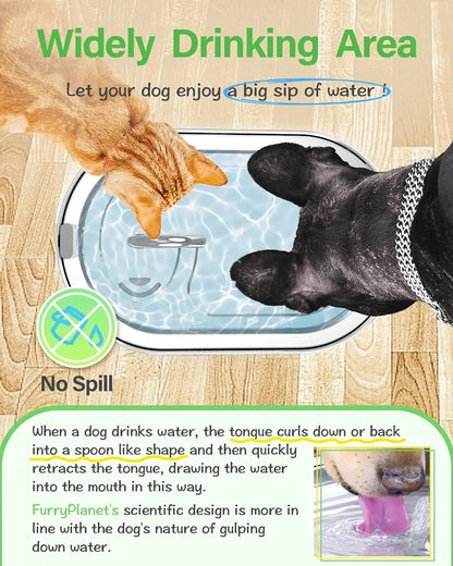 3.5L Stainless Steel Automatic Cat Water Fountain with Clear Window