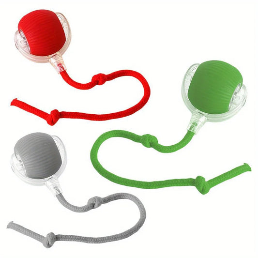 Rechargeable Smart Cat Ball – Interactive Electric Rolling Toy with Faux Tail for Cats & Dogs