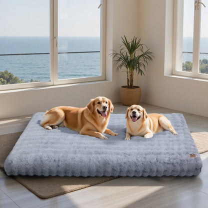 Ultra Plush Washable Dog Bed – Soft Pet Cushion Mat