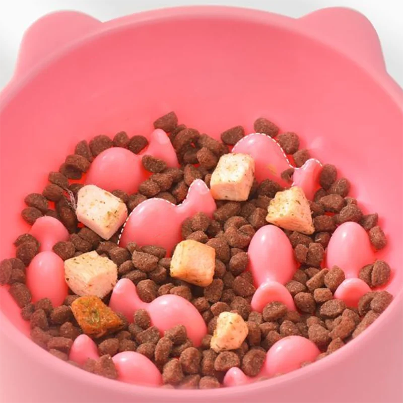 Cat Slow Feeder Bowl – Anti-Choking Neck Protection Design for Cats & Small Dogs