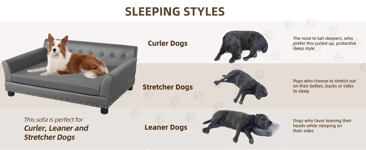 Modern Elevated Dog Sofa Bed for Medium & Large Dogs