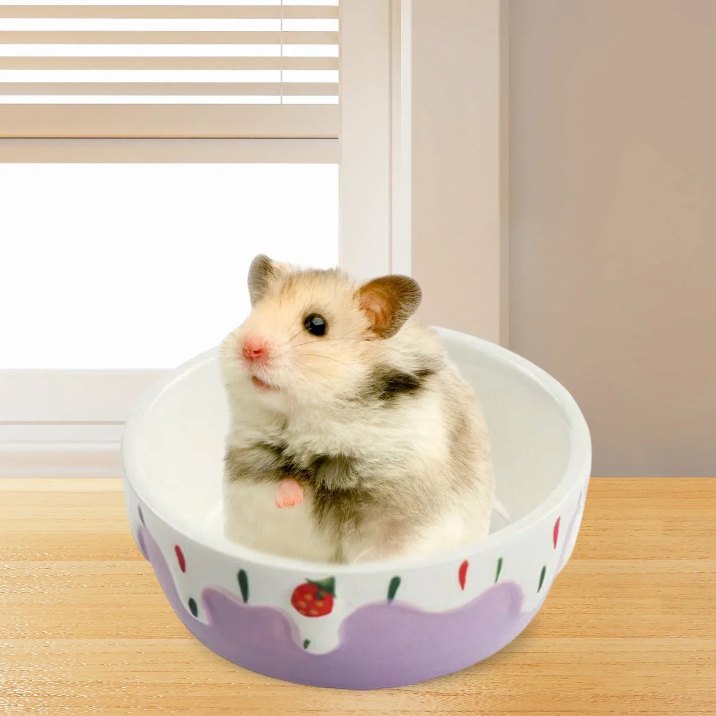 Ceramic Small Pet Food Bowl – Easy Clean Feeding Dish for Hamsters, Rabbits & Small Animals
