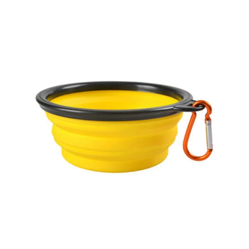 Portable Pet Food Bowl – Collapsible TPR Silicone Travel Bowl for Dogs & Cats
