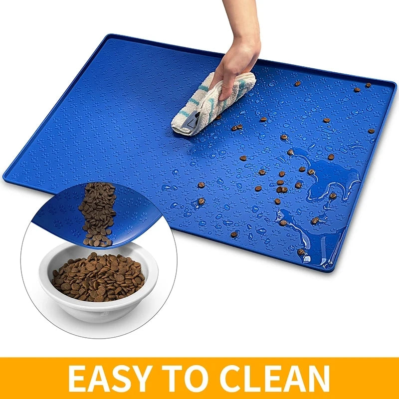 Pet Placemat – Silicone Waterproof Feeding Mat for Cats & Dogs Bowl Pad