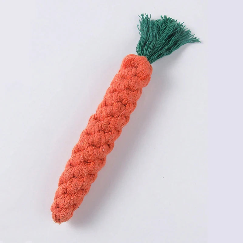 Cotton Rope Knot Dog Toy – Durable Teeth Cleaning Toy for Small & Medium Dogs