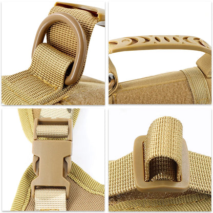 Tactical Pet Harness & Leash – Adjustable Vest with Handle for Cats & Small Dogs