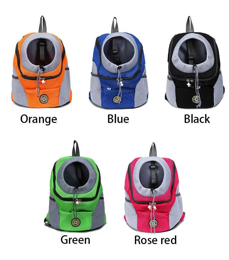 Portable Pet Carrier Backpack – Breathable Front Travel Bag for Dogs & Cats