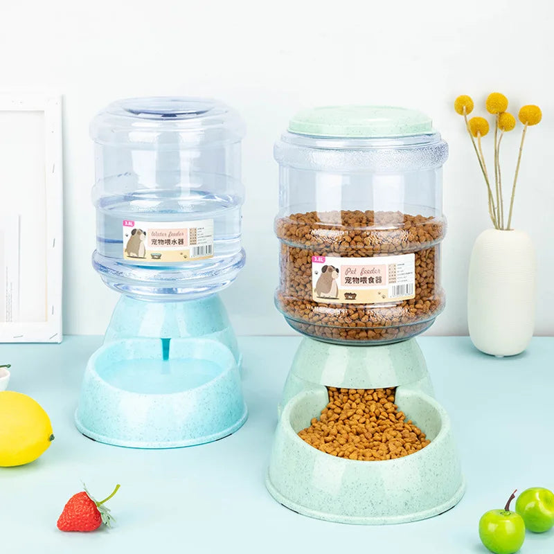Large Capacity Pet Feeder Bowl – Automatic Water Dispenser for Cats & Small Dogs
