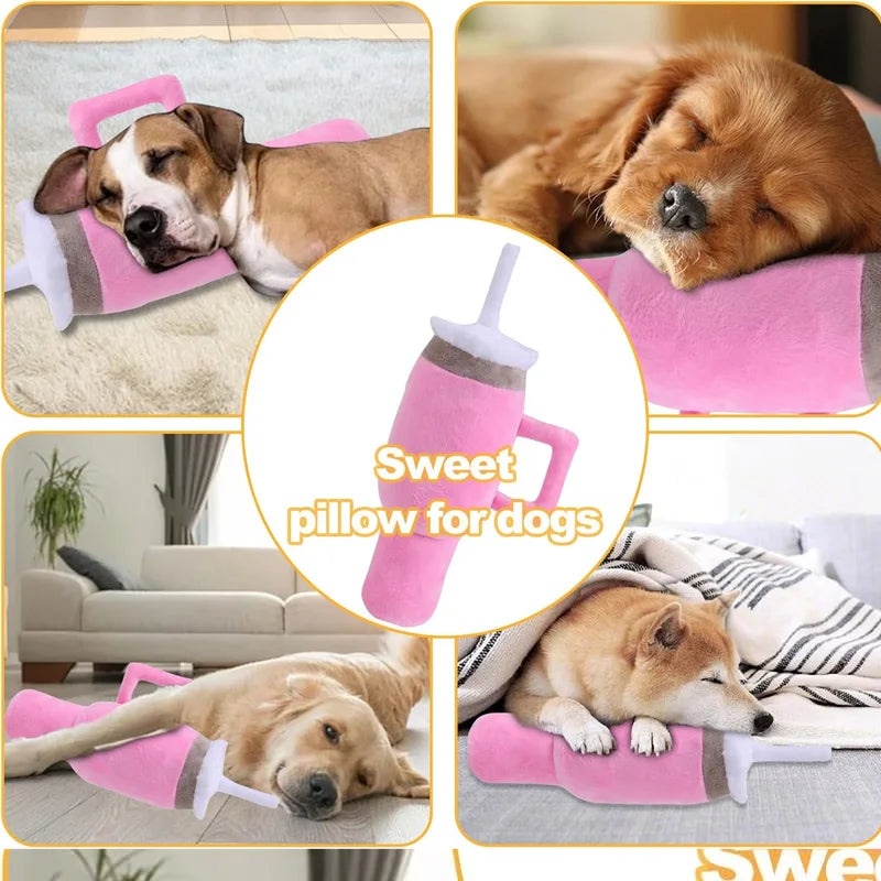 Squeaky Dog Cup Toy – Durable Chew Toy for Aggressive Chewers