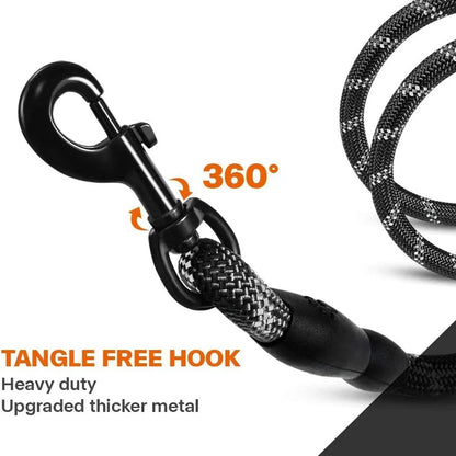 5FT Reflective Dog Leash – Strong Nylon Rope with Soft Grip