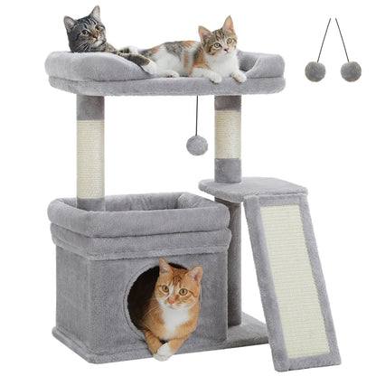 Small Cat Tree with Condo, Perch & Scratching Post