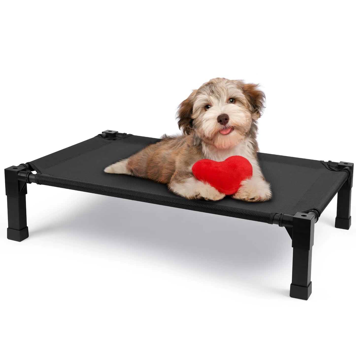 Cooling Raised Dog Bed with Chew-Proof Mesh & Metal Frame