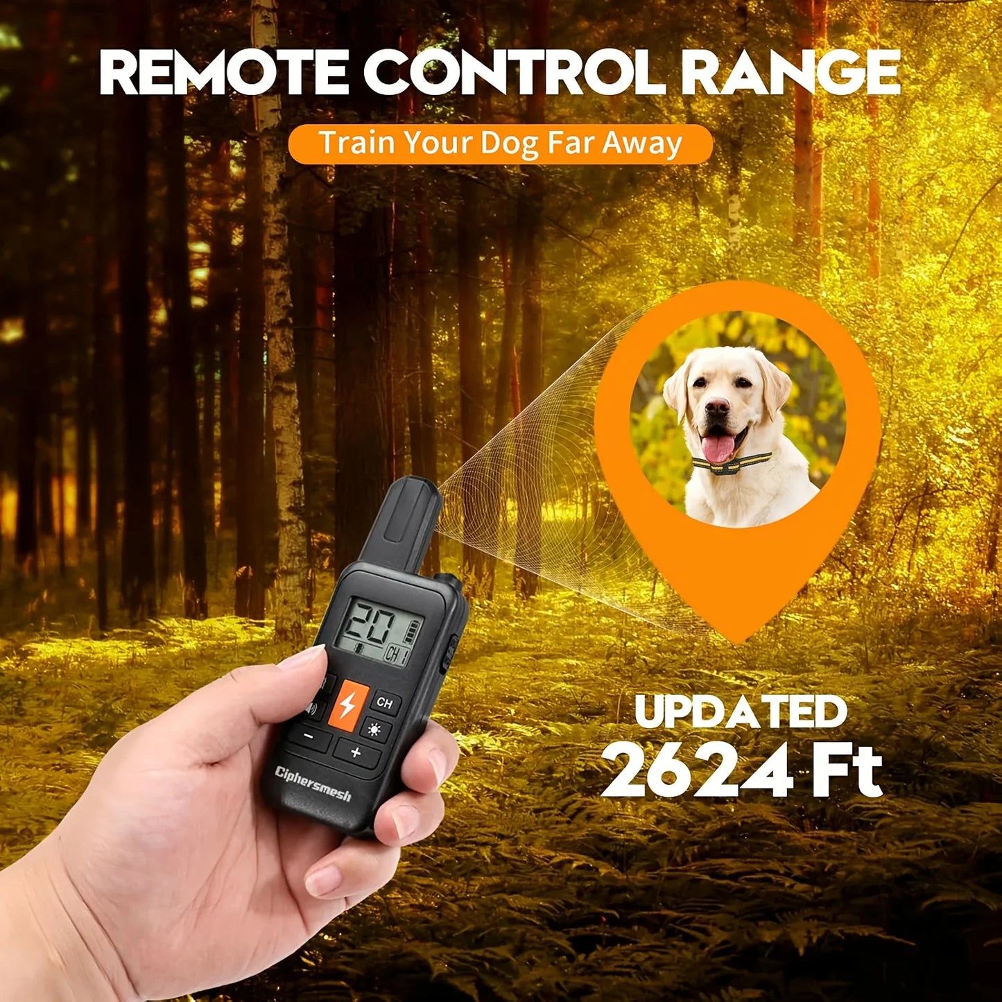 Rechargeable Dog Training Collar – Waterproof Anti-Bark Trainer with Vibration & Clicker