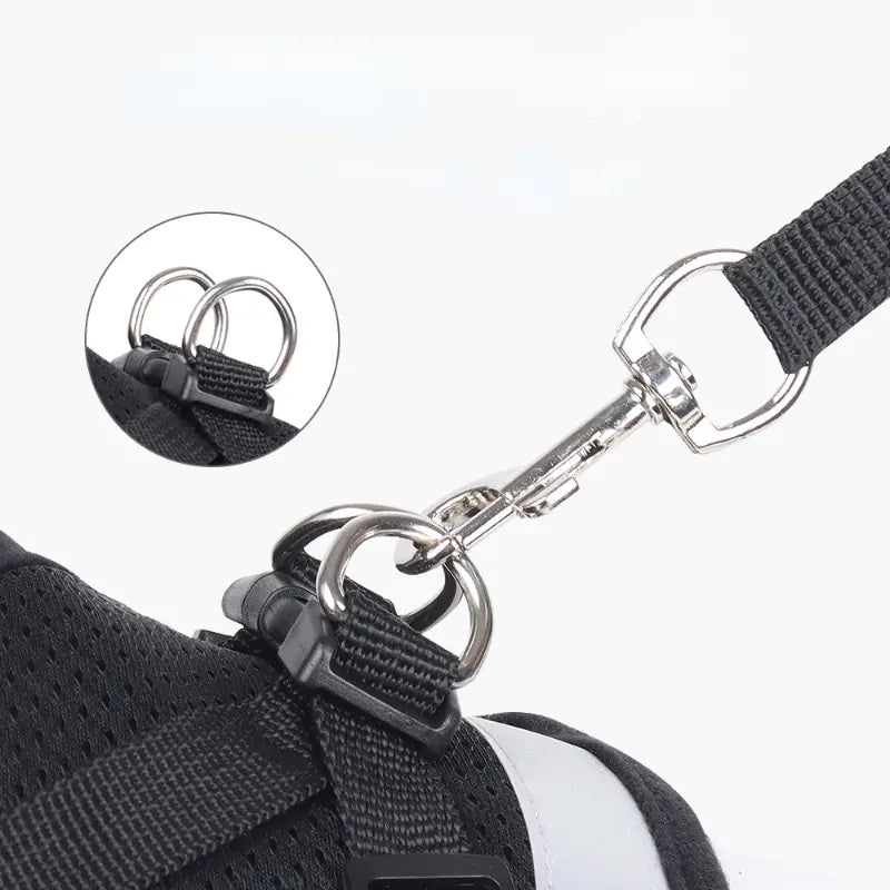 Reflective Dog Harness & Leash Set – Breathable Adjustable Vest for Easy Control
