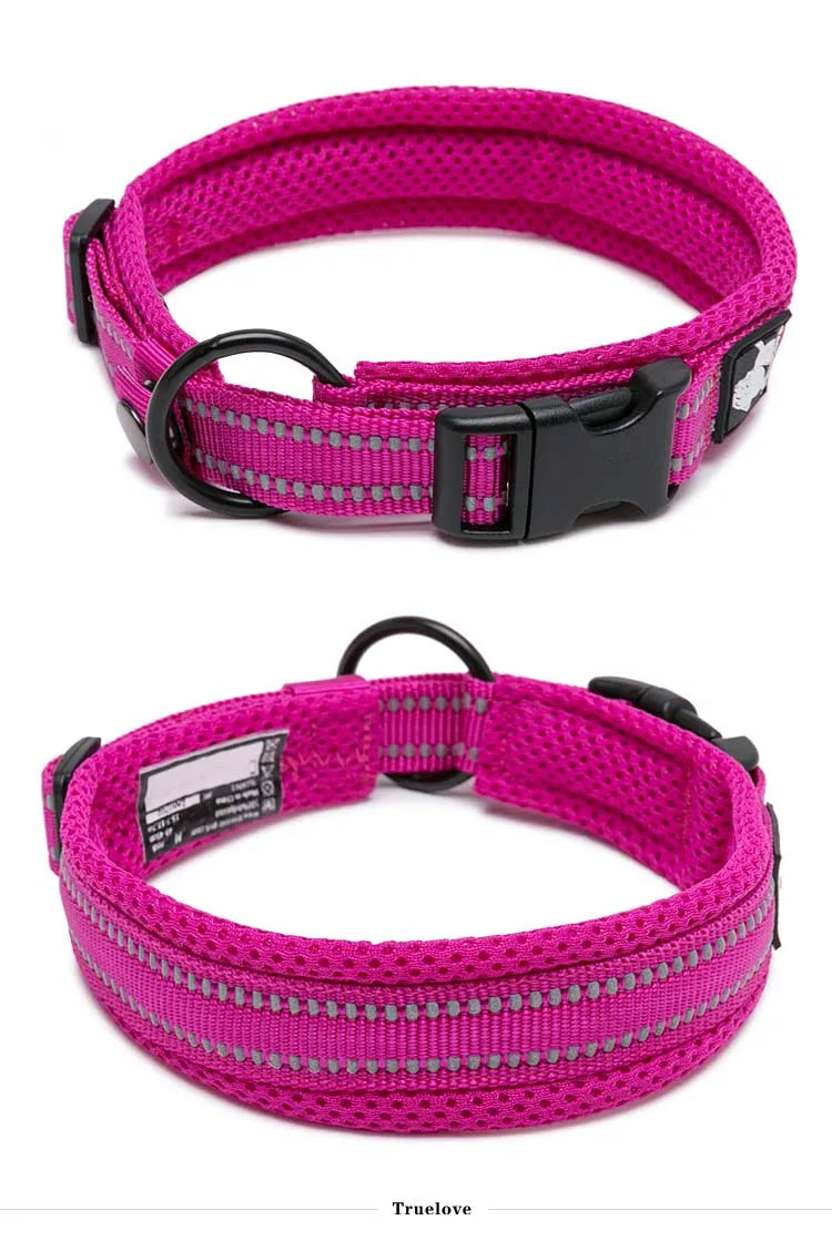Padded Tactical Dog Collar – Adjustable Nylon Walking Collar for All Sizes