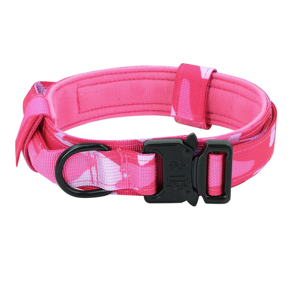 Tactical Dog Collar & Leash Set – Adjustable Training Collar with Control Handle