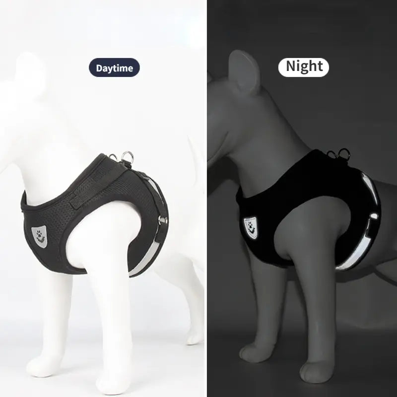 Reflective Dog Harness & Leash Set – Breathable Adjustable Vest for Easy Control