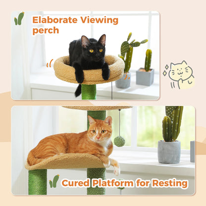 Cactus Cat Tree with Condo & Scratching Post