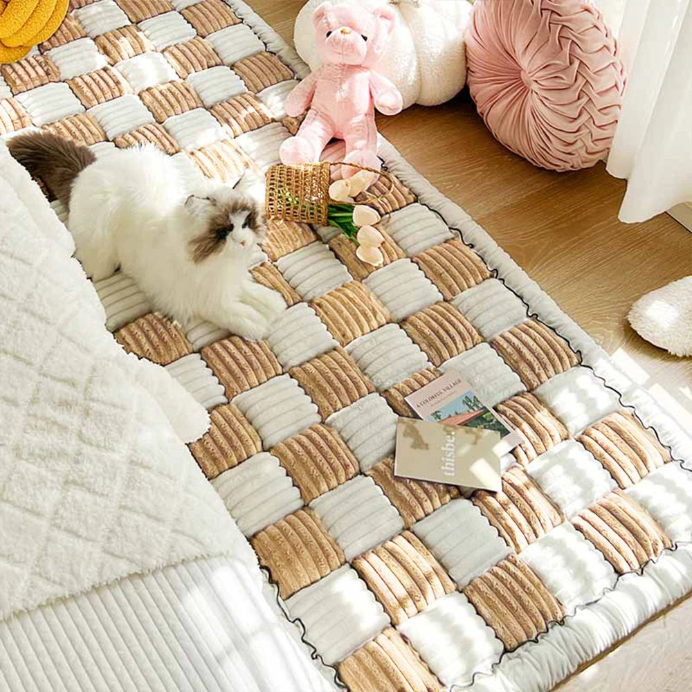 Warm Washable Anti-Slip Pet Bed & Blanket Mat for Car, Sofa & Couch