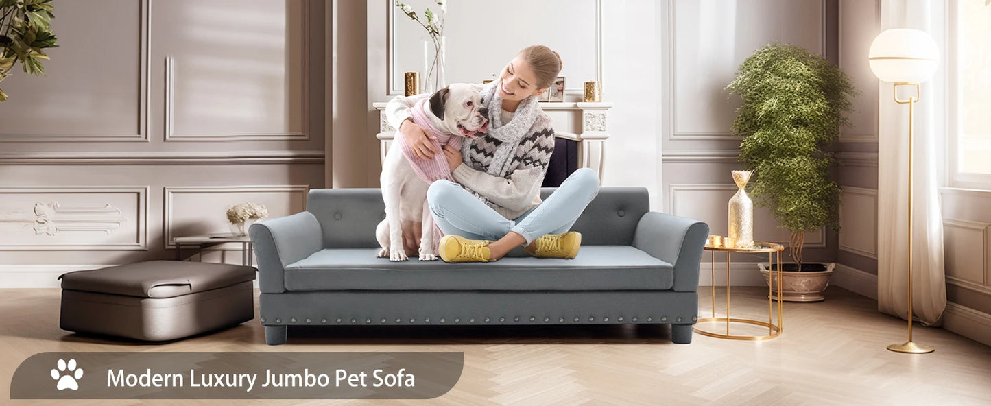 Modern Elevated Dog Sofa Bed for Medium & Large Dogs