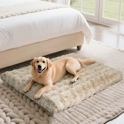 Ultra Plush Washable Dog Bed – Soft Pet Cushion Mat
