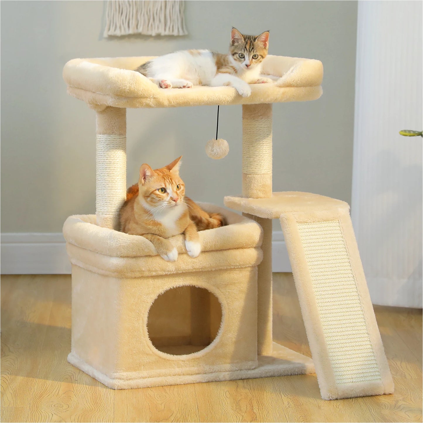 Small Cat Tree with Condo, Perch & Scratching Post