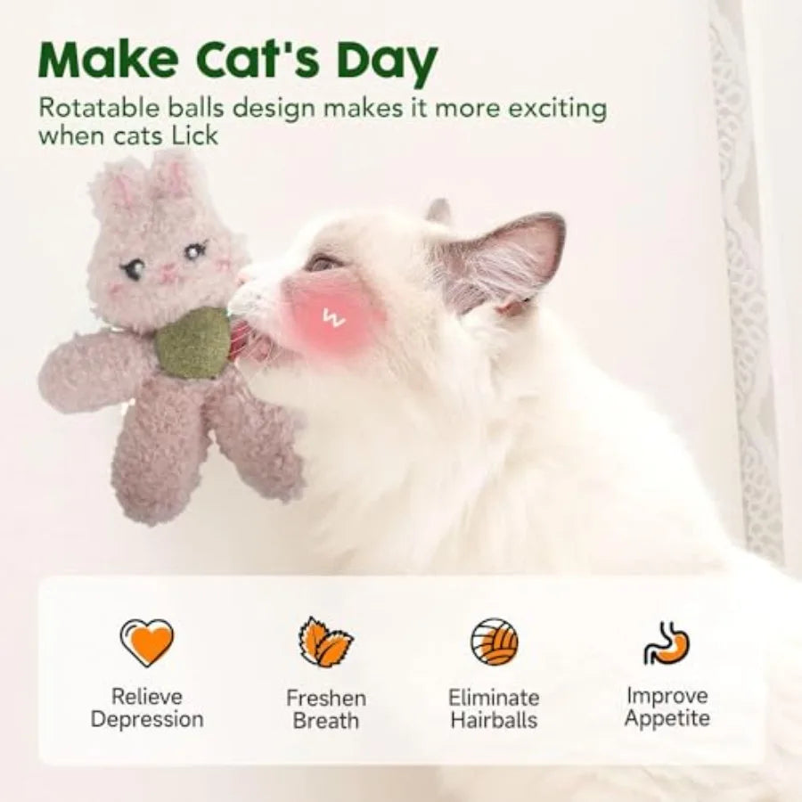 Plush Catnip Kicker Toy – Durable Chew & Dental Toy for Indoor Cats