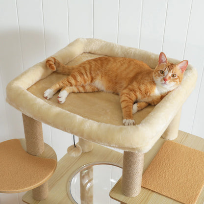 Multi-Level Cat Tree with Condo, Hammock & Scratching Posts