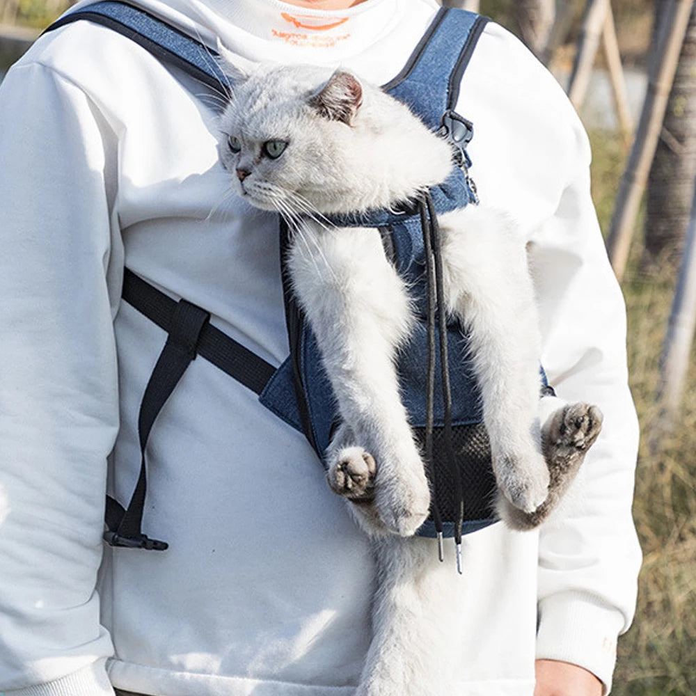Adjustable Pet Carrier Backpack for Cats & Small Dogs