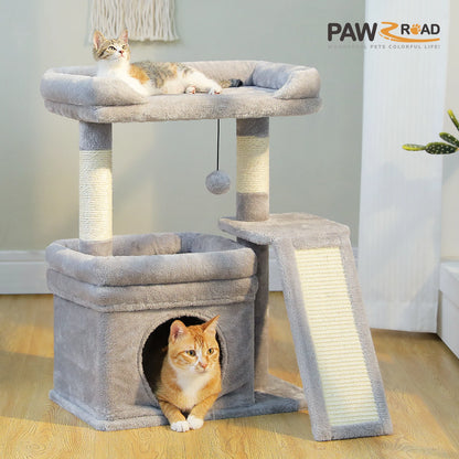 Small Cat Tree with Condo, Perch & Scratching Post