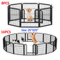 Foldable Metal Dog Playpen with Door – Indoor & Outdoor Puppy Fence