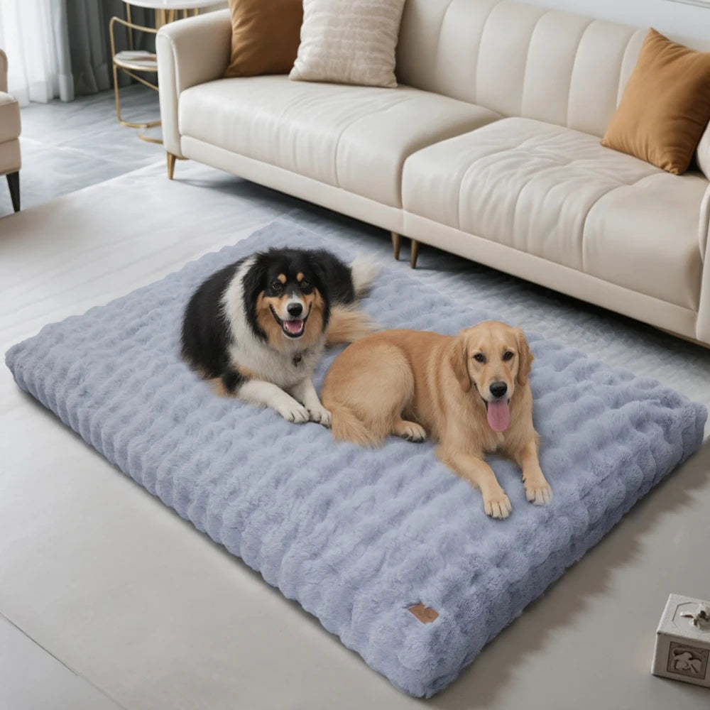 Ultra Plush Washable Dog Bed – Soft Pet Cushion Mat