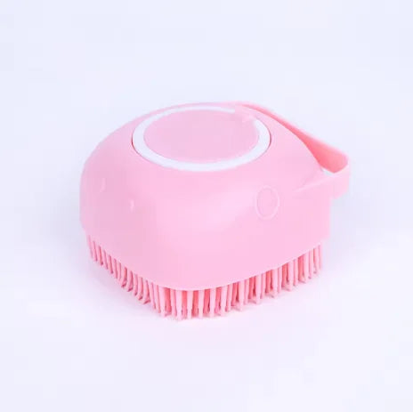 2-in-1 Pet Bath & Massage Brush – Silicone Shampoo Dispenser for Dogs & Cats