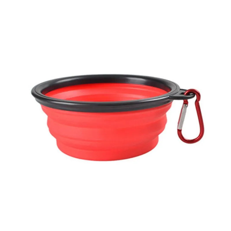 Portable Pet Food Bowl – Collapsible TPR Silicone Travel Bowl for Dogs & Cats