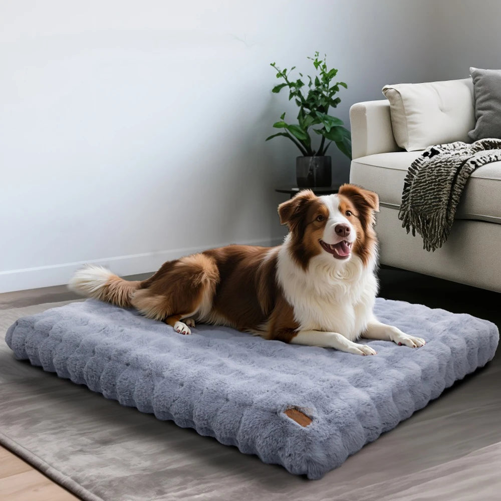 Ultra Plush Washable Dog Bed – Soft Pet Cushion Mat