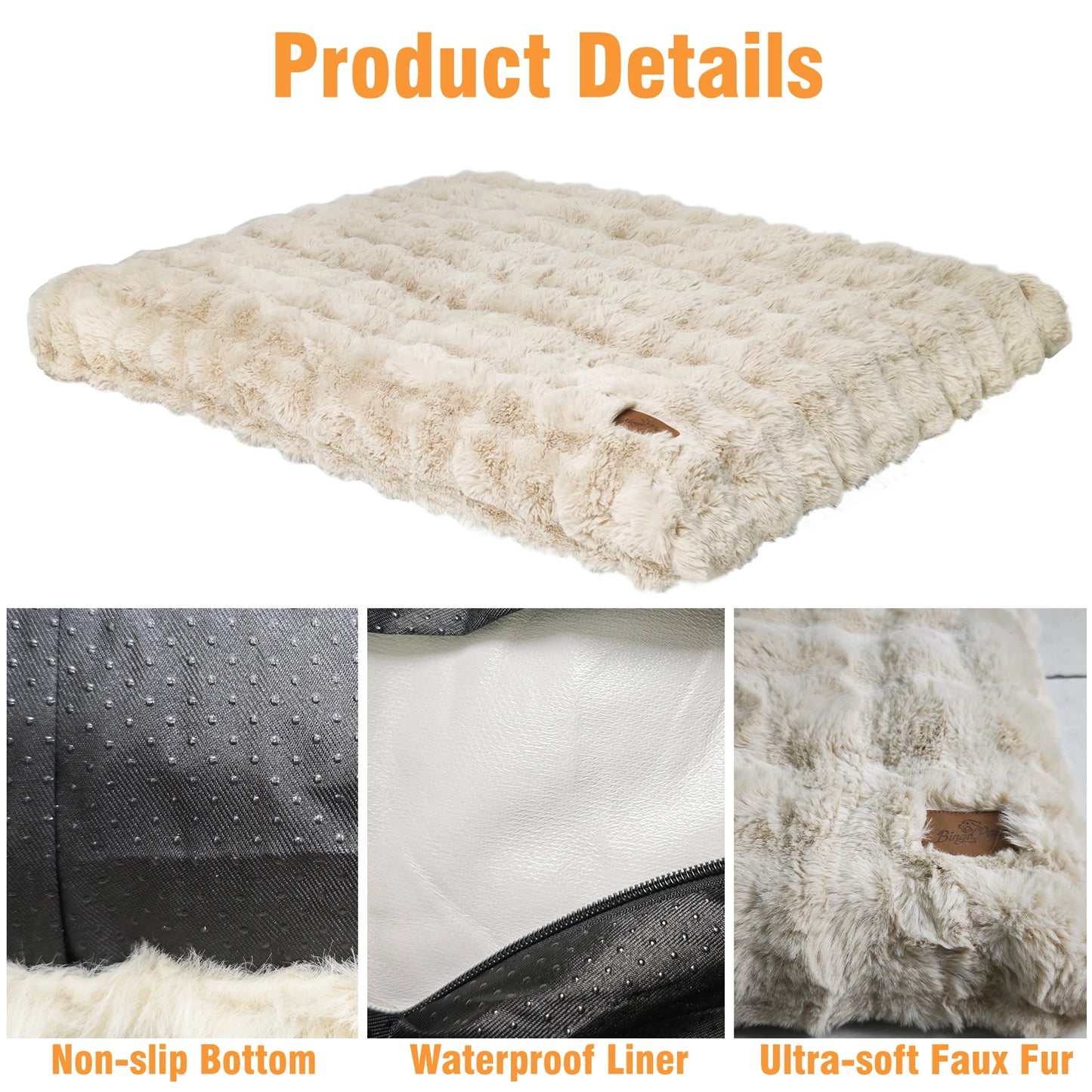 Ultra Plush Washable Dog Bed – Soft Pet Cushion Mat