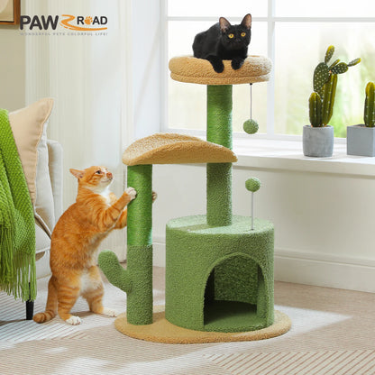 Cactus Cat Tree with Condo & Scratching Post