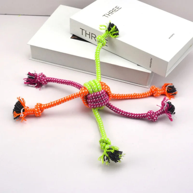 Durable Dog Rope Toy – Interactive Teeth Cleaning Chew Toy for Dogs & Puppies