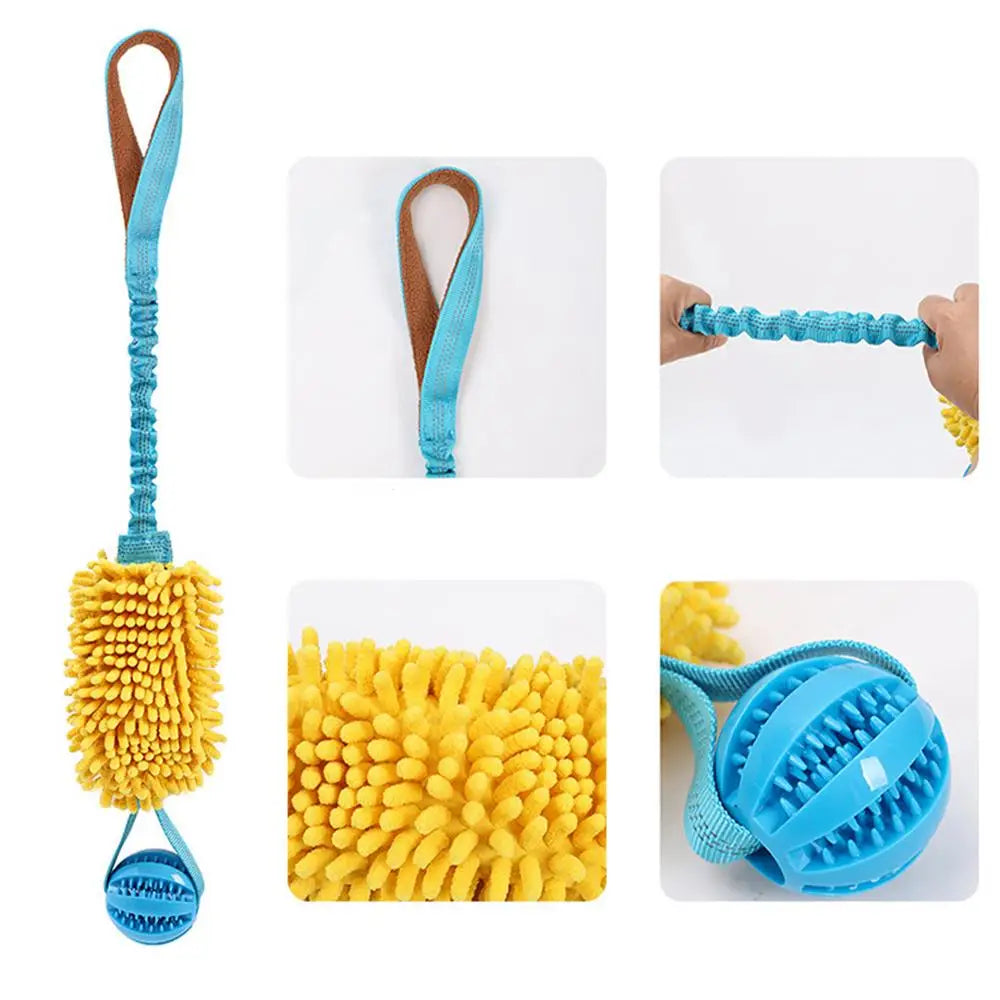 Interactive Squeaky Rope Dog Toy for Chewing & Teething Puppies