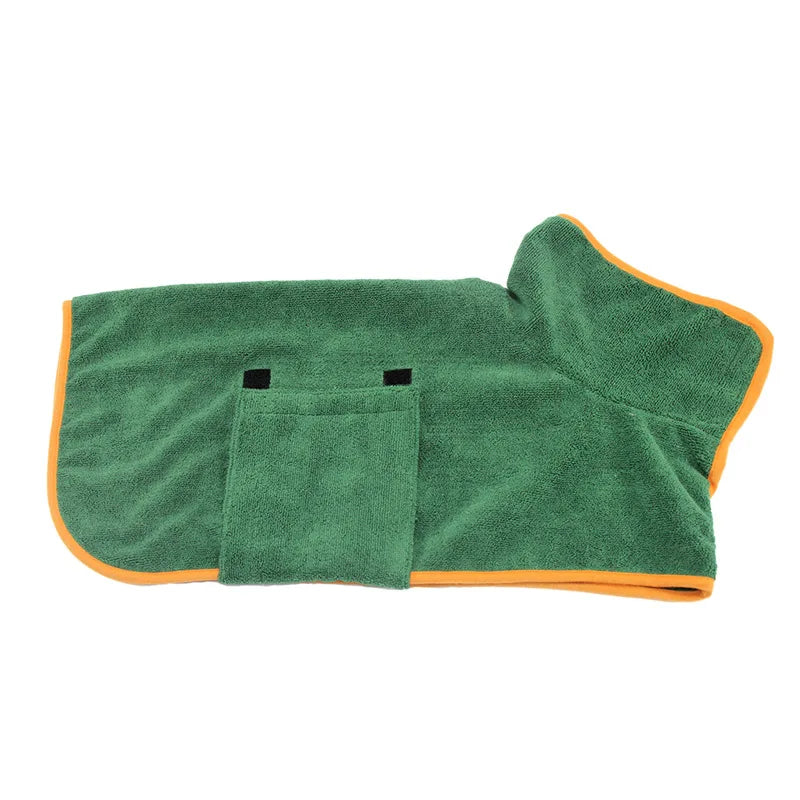 Microfiber Pet Bathrobe – Fast-Drying Absorbent Towel Coat for Dogs