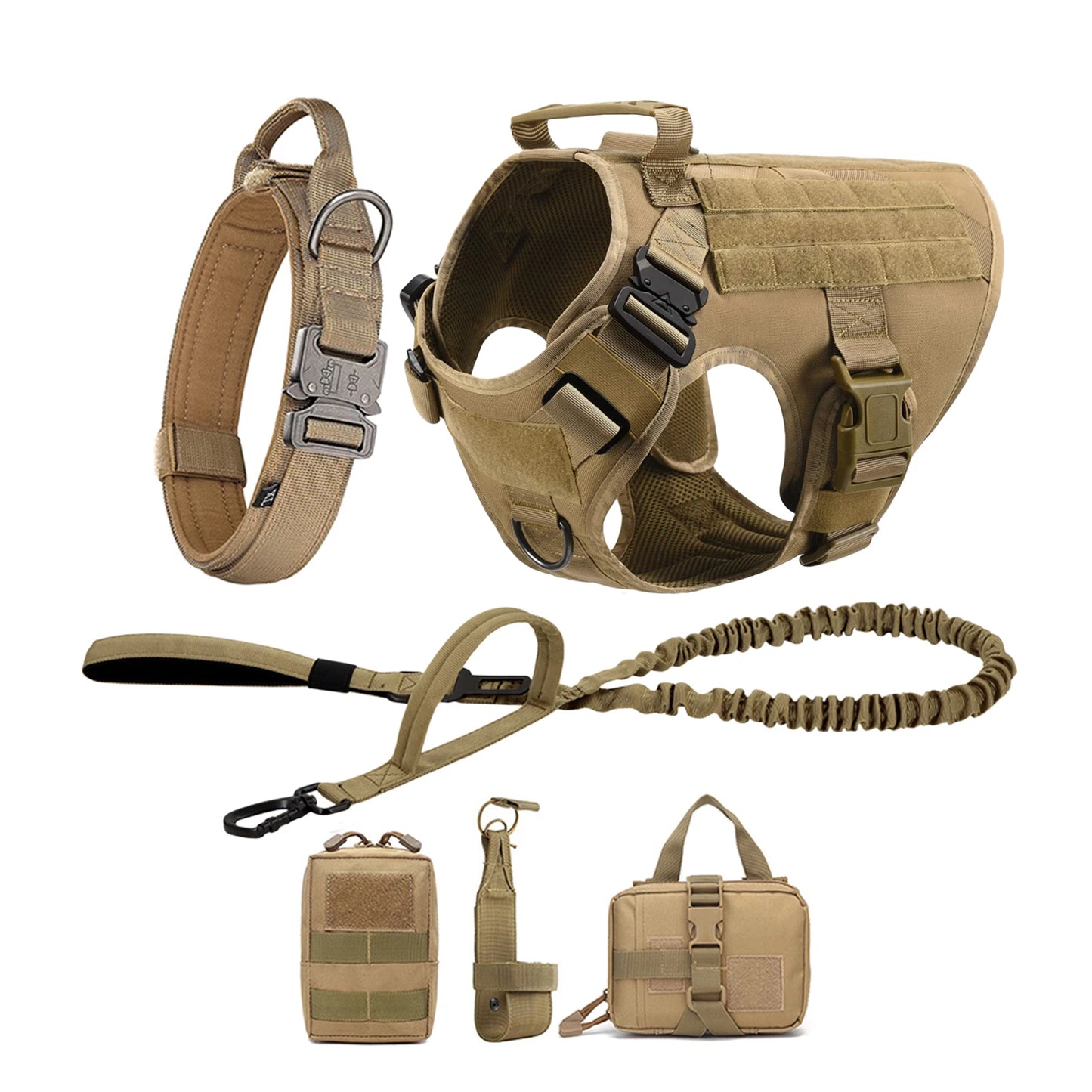 Tactical Dog Harness with Molle – For Medium & Large Dogs