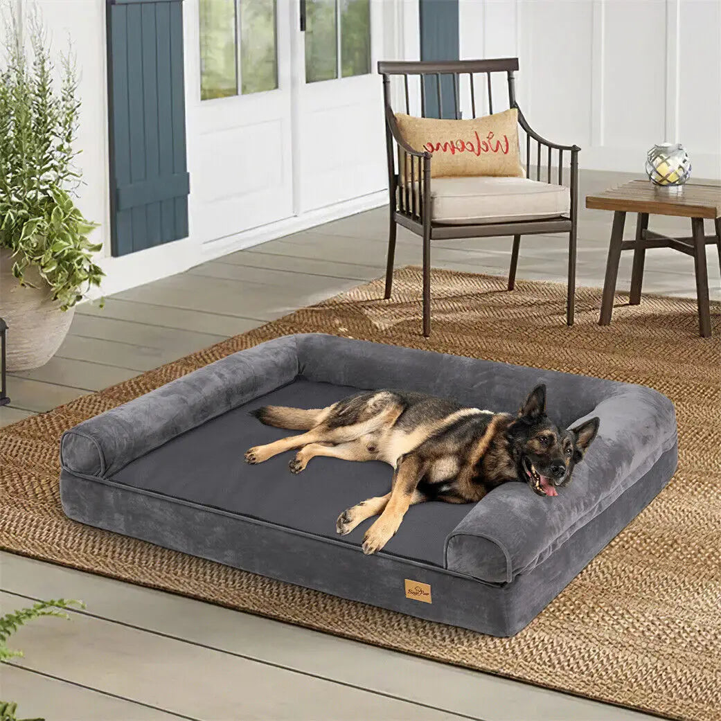 Orthopedic Memory Foam Dog Bed – Extra Large Washable Pet Sofa