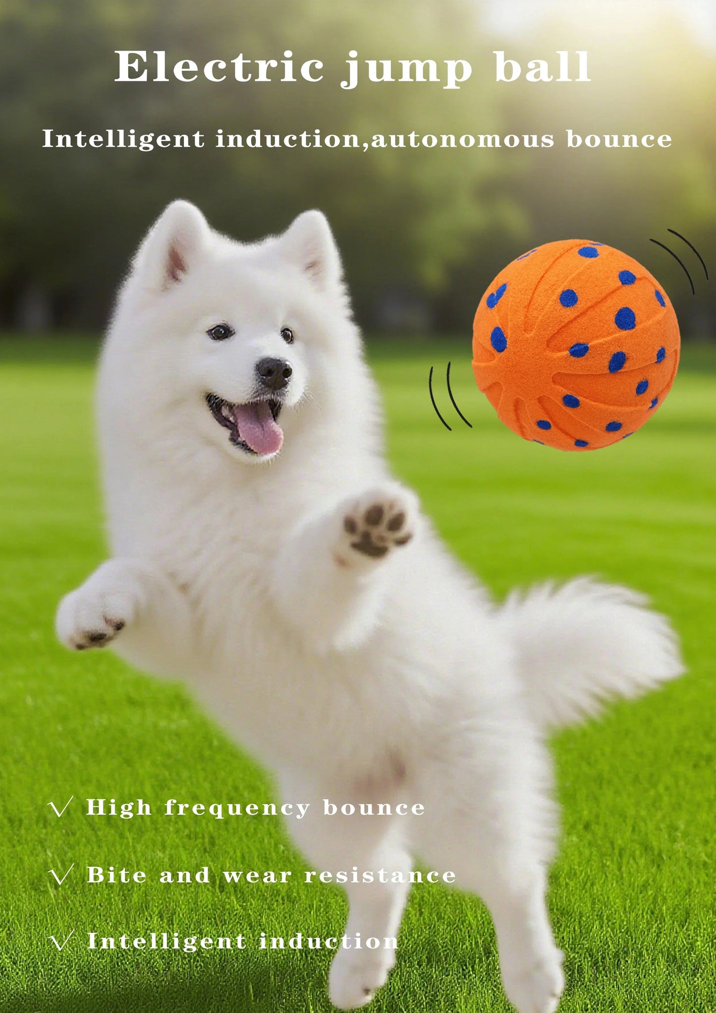 Interactive Smart Dog Ball – Automatic Moving & Bouncing Toy for Dogs