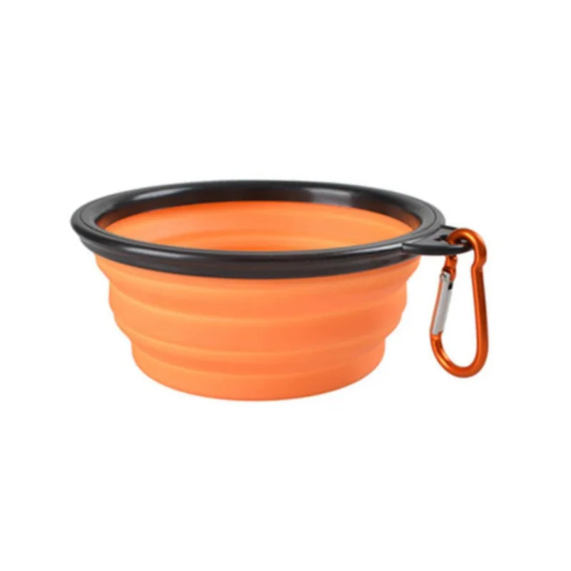 Portable Pet Food Bowl – Collapsible TPR Silicone Travel Bowl for Dogs & Cats